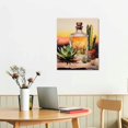 thumbnail image 2 of PRATYUS  Tijuana Tequila Wall Art, Watercolor Art Poster Mexican Inspired Canvas Prints, Mexican Home Decor, Mexican Restaurant Decoration, Retro Sunset Landscape Wall Decor, 16x20 Inch, 2 of 3