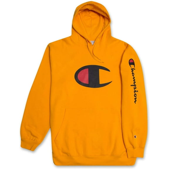 Champion Hoodie Men Big and Tall Hoodies for Men Pullover Sweatshirt Gold 2X