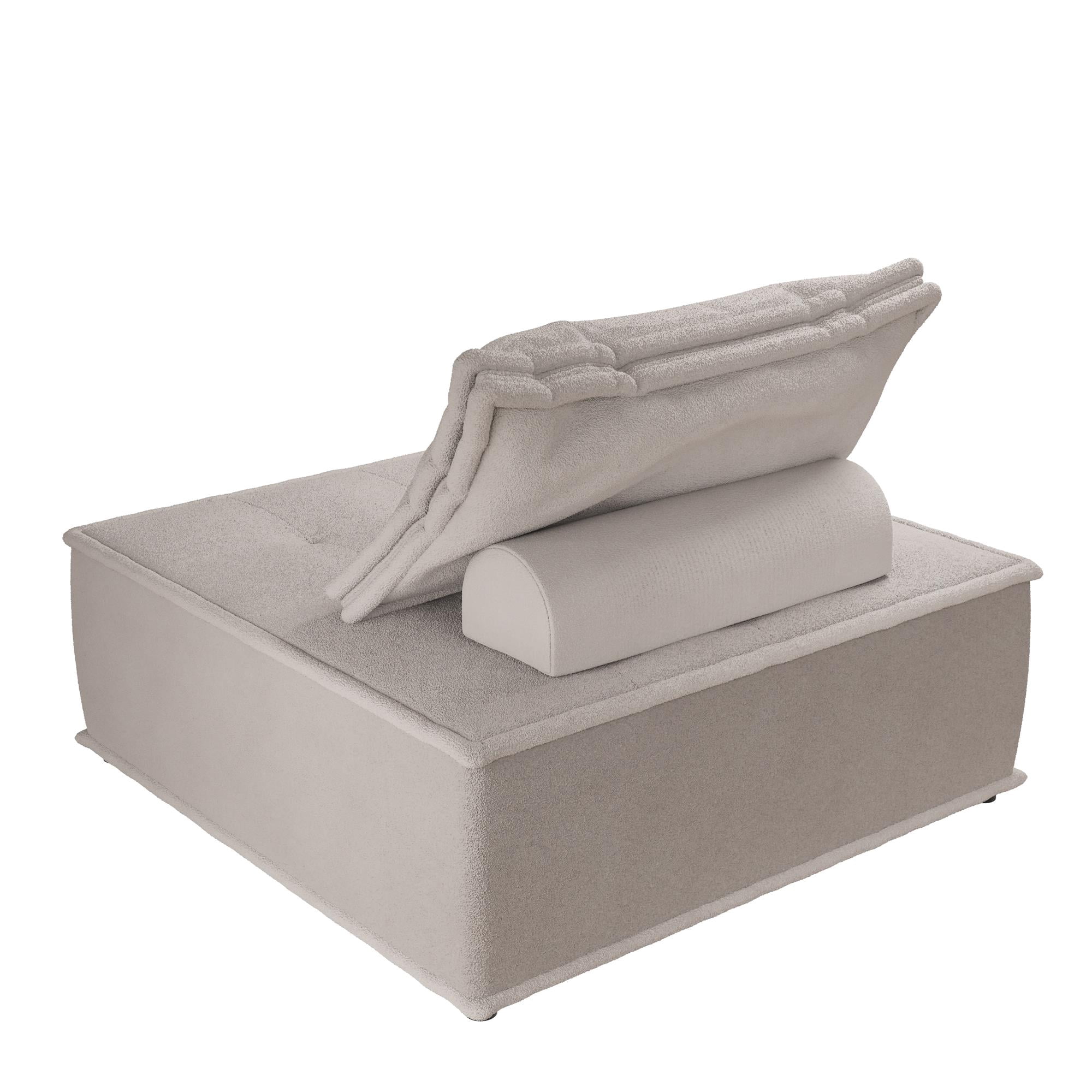 DHP Paloma Upholstered Accent Chair, Textured Taupe Fabric