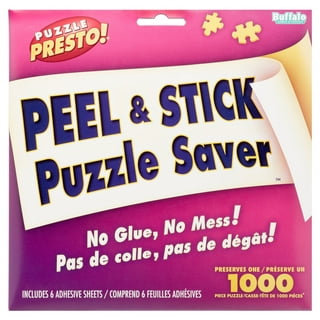 9 X 1000 Piece Puzzle Glue Sheets Clear Saver Peel and Stick 54 Puzzle  Saver Sheets