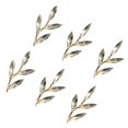 thumbnail image 1 of 10 piezas Vintage hecho a mano de metal adorno decorativo suministros de artesanía hojas de de imitación de espalda plana para accesorios pa Soledad Headpiece del Rhinestone, 1 of 6