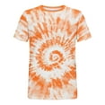 thumbnail image 4 of Dvprdro Men's Tie Dye Short Sleeve T-shirts Fashion Trendy Crew Neck Pullover Tops Casual Gym Sport Workout Tee Orange M, 4 of 5