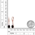 thumbnail image 2 of Gem Stone King 18K Rose Gold Plated Silver Black Onyx and White Moissanite Dangle Earrings for Women with Lab Grown Diamond (4.49 Cttw, Oval 9X7MM), 2 of 3