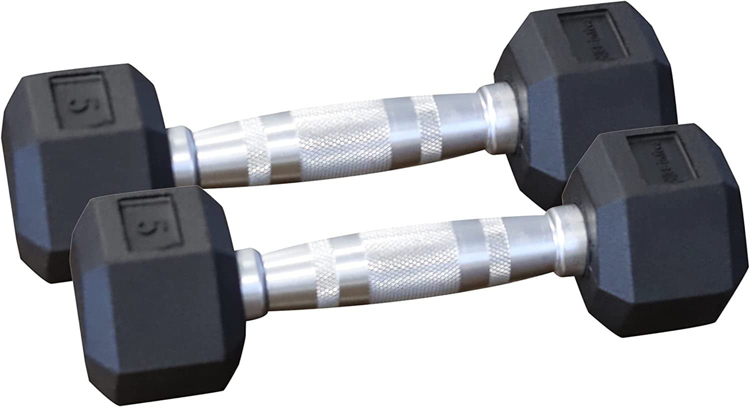 Rubber Coated Hexagon Dumbbells Pairs Encased Hand Weights for Men and Women