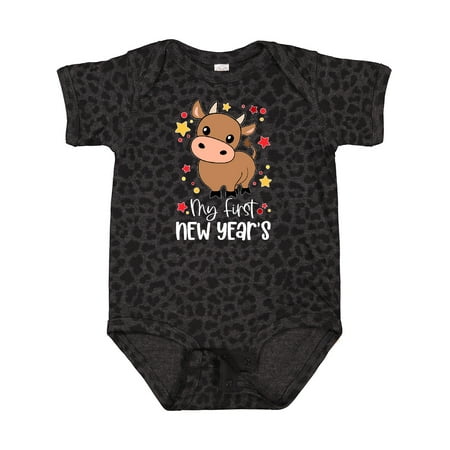 

Inktastic My 1st New Years Cute Ox Gift Baby Boy or Baby Girl Bodysuit