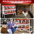 thumbnail image 4 of Qinaqin Rojo 8 cm de Alturaole Chicken Nesting Caja con Soporte Legs Perch Metálico Roll Away Eggs Laying Cajas y Versatile Anchoall Mount para Chickens, 4 of 7