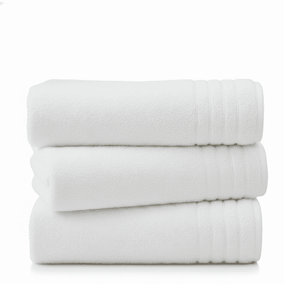 White Bath Towels - 1 pc | 30"x60", 600 GSM Towels for Bathroom Ultra Plush (Oversized)