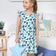 thumbnail image 4 of Fotbe Cute Shark Vestido de Dormir para Niñas de 3 a 10 Años, Mangas Cortas, Estilo Princesa, Pijama Camisón con Mangas Voladas-X-Large, 4 of 6