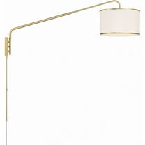 Crystorama Mallory 1 Light Soft Brass Task Sconce - 15"W x 22"H x 50.5"D