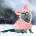 thumbnail image 5 of Abrigos de pijamas para perros pequeños, suaves y cálidos, para cachorros, lindos trajes navideños para chihuahua, disfraces para gato, pug, yorkshire, bulldog francés, rosa, pecho (37 cm), 5 of 5