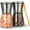 Clear Glass and Silver, variant on Kitchen Bliss Premium Copper Stainless Steel Salt and Pepper Grinder Set - Short Glass Shakers - Adjustable Coarseness Mills - Refillable with Himalayan Salt, Black- Set of 2