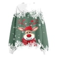thumbnail image 7 of Wang6 Full Zip up Christmas Hoodies for Women Trendy Long Sleeve Back Reindeer Printed Hooded Sweatshirts Fall Xmas V Neck Loose Fit Tops Light Green L, 7 of 7
