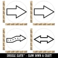 thumbnail image 2 of Outline Arrow Rounded Sharp Corners Crooked Double-Sided Rubber Stamp Set for Scrapbooking Crafting Stamping - Large 1-1/4 Inch, 2 of 7
