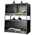 thumbnail image 3 of 40x16x16in 44Gal Stackable PVC Reptile Enclosure 2-Pack with Spacers & Sliding Doors for Bearded Dragons, Geckos, Lizards & Snakes | ToxiRium, 3 of 15