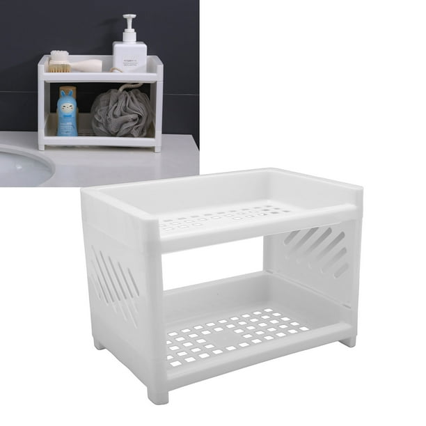 Organizador De Escritorio, Estante De Exhibición De Escritorio De Diseño Hueco De 2 Niveles Moderno, Estructura Estable Para Baño