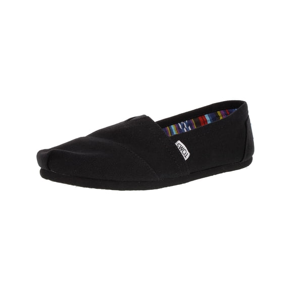 Toms Women's Classic Canvas Black/Black Ankle-High Slip-On Shoes - 8.5M