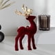 thumbnail image 2 of Adornos colgantes de alce para árbol de Navidad, manualidades decorativas con purpurina Rojo, 2 of 6