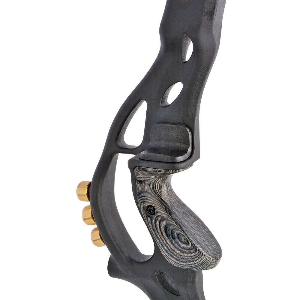 TBOW 19" ILF Recurve Bow Riser Handle Takedown Archery American Hunting Brass Weight（black）