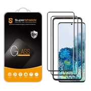 Supershieldz Designed for Samsung Galaxy S20 5G / Galaxy S20 5G UW Tempered Glass Screen Protector with (Easy Installation Tray), 3D Curved Glass, Anti Scratch, Bubble Free (Black) (2 Pack)