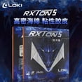 thumbnail image 2 of LOKI-RXTON 5 Table Tennis Rubber, Sticky Loop, Spin Offensive, Ping Pong Sponge, Original Red, 2 of 5