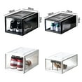 thumbnail image 4 of Transparent Shoe Box Shoes Organizers Thickened Foldable Dustproof Storage Box Stackable Combined Shoe Cabinet Sale, 4 of 4