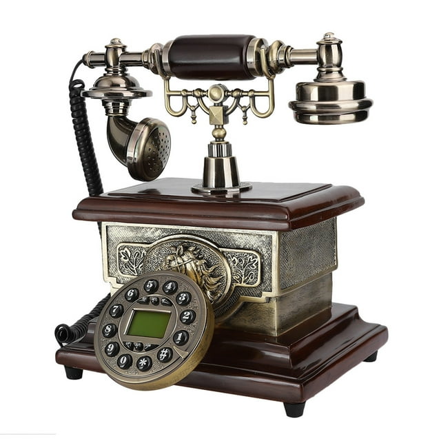 Téléphone Fixe Vintage, Téléphone Rétro Vintage avec Cadran Rotatif Design Révolutionnaire