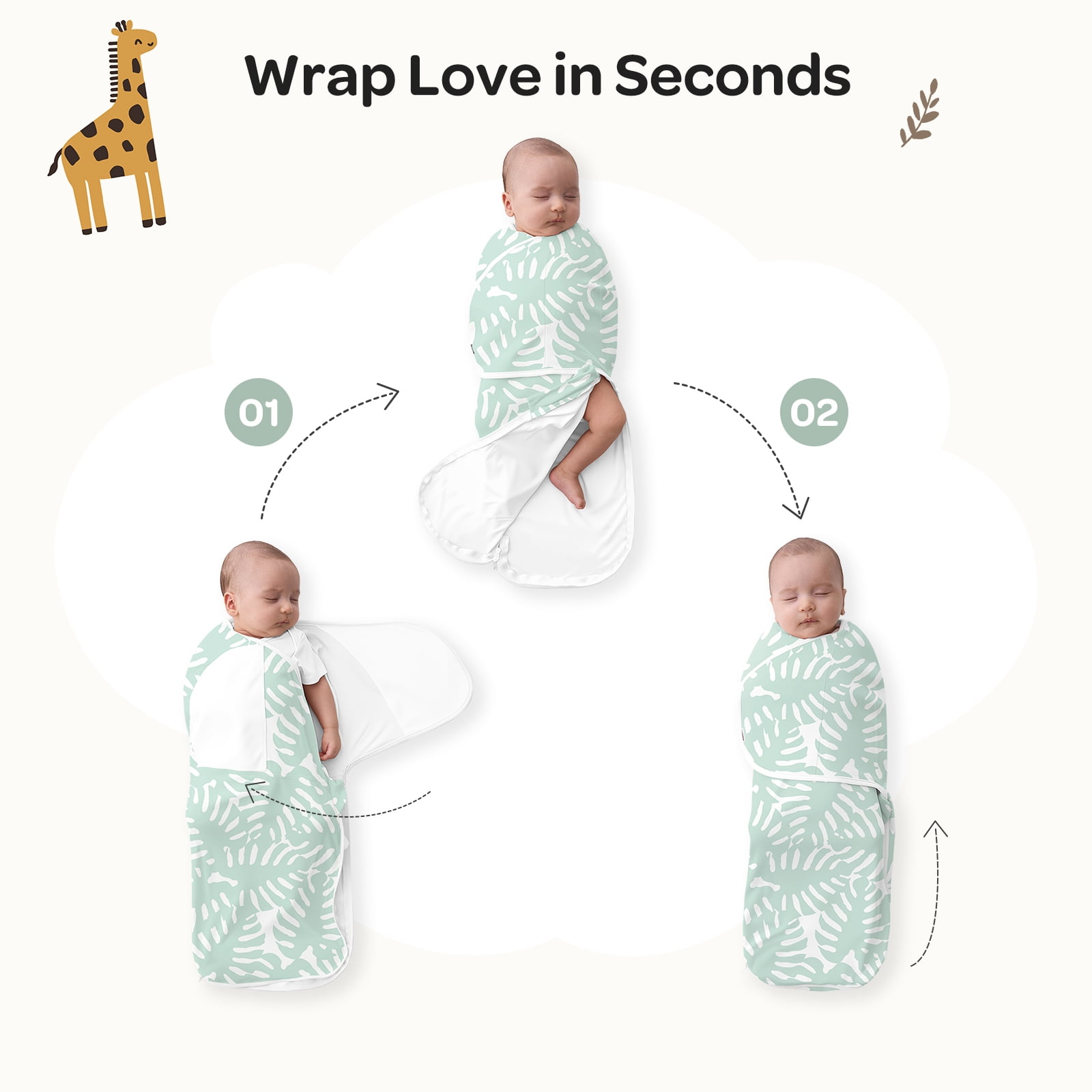 Momcozy Swaddles for Newborns,Quiet Fastner Suitable for Infant 0-3 Months,New-Parent-Friendly,Reduce Startle Reflex,Boys Girls,2-pack,Bravery