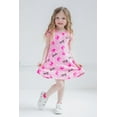 thumbnail image 4 of Barbie Toddler Girls French Terry Skater Dress Toddler to Big Kid, 4 of 5