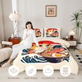 thumbnail image 3 of Homewish Cute Corgi Dog Queen Comforter Set,Japanese Style Comforter Sets Queen,Cream,Reversible,3 Pieces,1 Comforter and 2 Pillowcases, 3 of 7