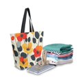 thumbnail image 2 of FORMRS Womens Canvas Tote Bag with Zipper Inner Pocket Shoulder Handbag, Floral Pattern, 2 of 7