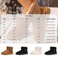 thumbnail image 4 of Puntoco Women's Suede Short Snow Boots, Lined Warm Winter Booties, Turn‑Down Fur Cuff Buckle Decor Non‑Slip Platform Thick Sole Comfort Boots White, 4 of 9