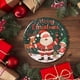 thumbnail image 4 of Penkiiy 30 pcs Platos de Navidad de Santa Claus desechables, Platos de Navidad de plástico blanco con borde rojo, Platos de cena de Navidad, Decoraciones de la fiesta de, 4 of 6