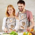 thumbnail image 5 of Beige Baseball Items Pattern Apron-Garden Aprons for Women with Pockets-Cotton Linen Waterproof Kitchen Cooking Gardening Aprons Adjustable for Kitchen,Cooking,BBQ and Salon 33x27 Inch, 5 of 7
