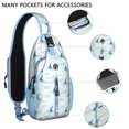 thumbnail image 2 of Crossbody Sling Backpack for Women Men Blue Whale Shark Fin Shoulder Sling Crossbody Casual Chest Bag for Travel Sports Running Hiking, 2 of 4