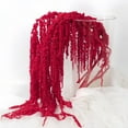 thumbnail image 5 of Artificial Dried Hanging Flowers: Amaranthus Artificial Flower, Wisteria Hanging Flowers, 5Pcs Dried Flowers for Wedding, Garland, Arch Flowers, Wall Hanging Decor, Hanging Wisteria (Red), 5 of 11