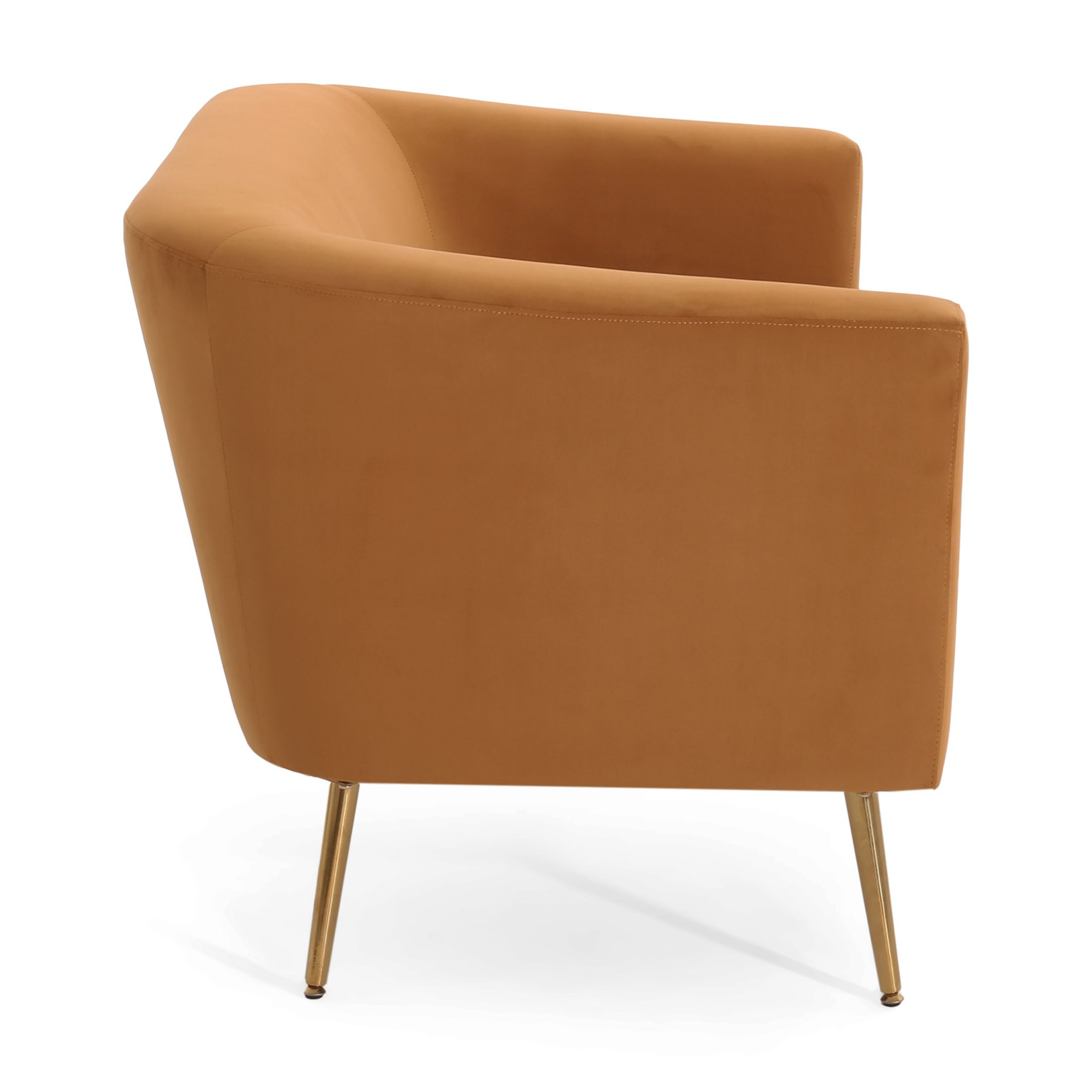 Noble House Modern Velvet Loveseat for Living Room, Turmeric