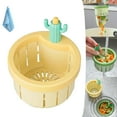 thumbnail image 2 of ¡Campaña con descuento!Protectores De Fregadero Multifuncionales con Cesta De Descarga Automática De Prensa, Filtro Colector De Desechos De Cocina De Cactus Lindo, Colador De Drenaje De Plástico Univ, 2 of 8