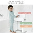 thumbnail image 6 of Delta Children Perfect Size 3-in-1 Convertible Sink, Step Stool and Bath Toy for Kids, White/Grey, 6 of 14