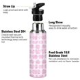 thumbnail image 3 of Insulated Stainless Steel Sports Water Bottle With Straw and Handle,Valentine's Day Gift Ideal for Outdoor Use 600 ml Smoky, 3 of 7