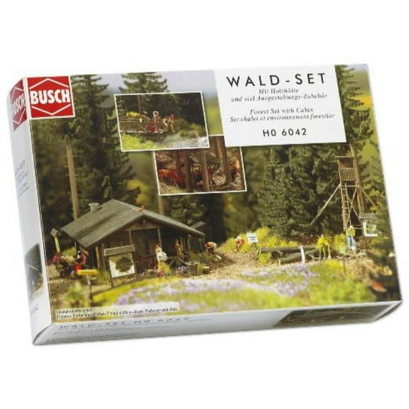 busch 6042 forest set ho structure scale model structure