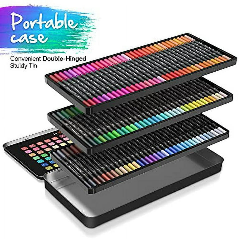 Hethrone Permanent Markers for Adult Coloring, 72 Assorted Colors Markers,  Colored Marker Pens Work on Plastic, Wood, Stone, Metal and Glass