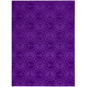Garland Rug Large Peace Polypropylene Purple Indoor Area Rug, 5' x 7'