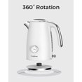 thumbnail image 2 of LONGDEEM Electric Tea Kettle, 1.7L/1500W, Thermometer, Auto Shut-Off, Boil-Dry Protection, White, 2 of 8