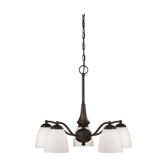 Nuvo 60-5143 - Patton - 5 Light Chandelier (Arms Down) w/ Frosted Glass