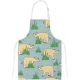 thumbnail image 4 of Dreamtimes Oven Mitts and Pot Holders with Chef Apron 3Pcs Set Rhinoceros in Grass Non Slip Heat Resistant Gloves for Baking Cooking BBQ, 4 of 7