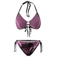 thumbnail image 2 of Angel Dust Hazbin Hotel Women Bikini Set Sexy Two Pieces Halter String Swimsuit Triangle Briefs Tie Side Bottom, 2 of 7