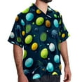thumbnail image 2 of Tennis Men's Short Sleeve Poplin Beach Shirts, Casual Printed Button Down Summer Hawaiian Shirt - Unisex, 2 of 6