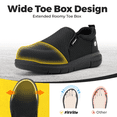 thumbnail image 4 of FitVille-zapatos de trabajo para hombre, calzado con punta de acero, Extra ancho, a prueba de perforaciones, 4 of 4