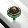 thumbnail image 2 of GROWTH TANK Vintage Céramique Rond Armoire Tirer Boutons Vert, 2 of 2