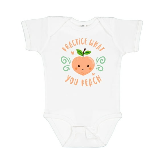 Inktastic Practice What You Peach Girls Baby Bodysuit